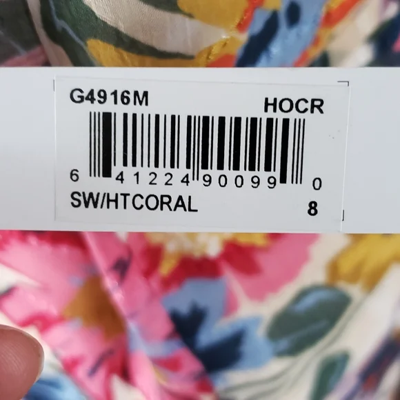 NWT Maggy London Floral Printed Halter Maxi Dress w/ Waist Tie, Size 8 - Picture 13 of 17